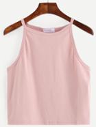 Romwe Pink Racer Cami Top