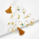 Romwe Tassel & Turquoise Decorated Earring Set 7pairs