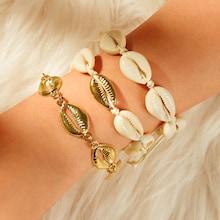 Romwe Shell Decor Chain Bracelet 3pcs