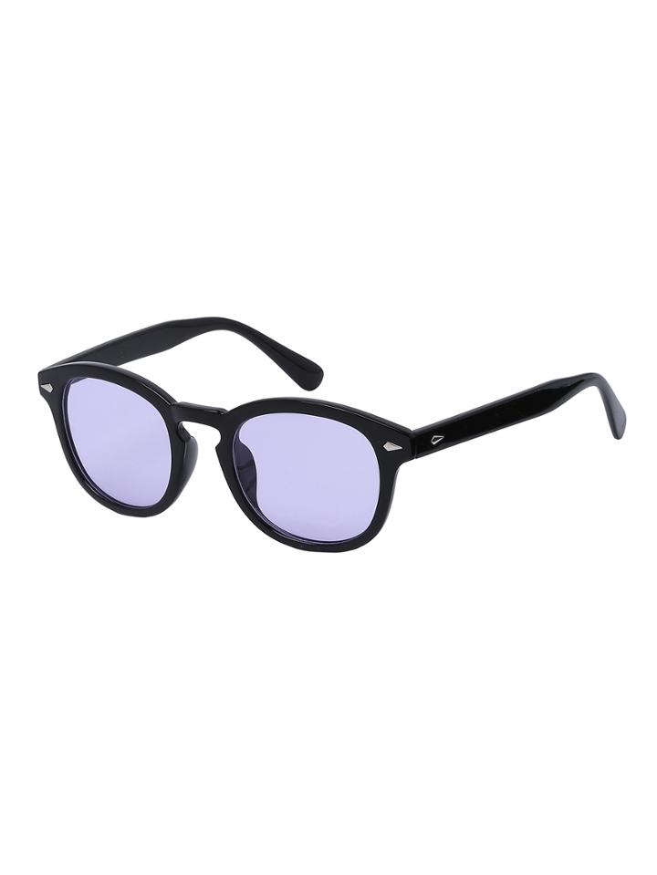 Romwe Vintage Purple Lenses Square Sunglasses