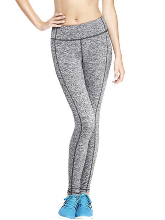 Romwe Grey Wide Waistband Slim Leggings