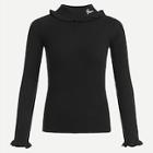 Romwe Ribbed Letter Embroidered Jumper