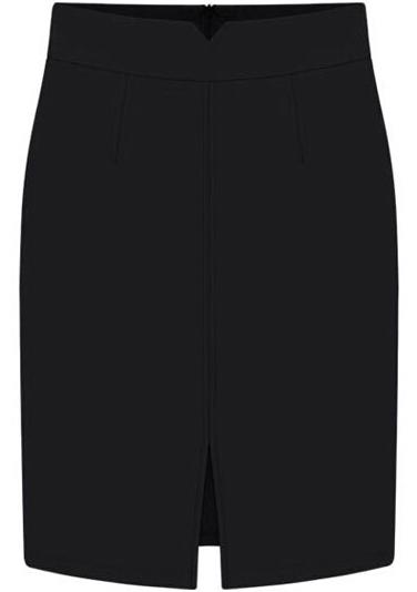 Romwe Split Bodycon Black Skirt