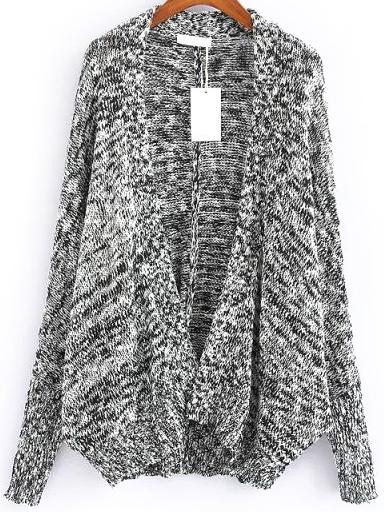 Romwe Bat Sleeve Grey Cardigan