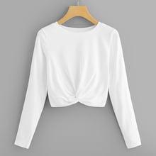 Romwe Twist Hem Solid Tee