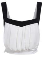 Romwe Strap With Zipper White Cami Top