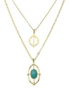 Romwe Gold Plated Pendant  Necklace