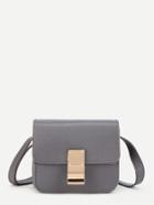 Romwe Flap Crossbody Bag With Adjustable Strap