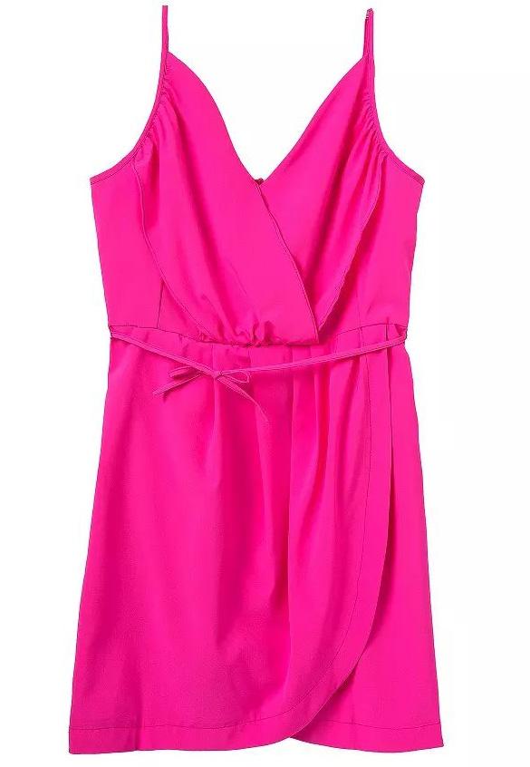 Romwe Rose Red Spaghetti Strap Slim Bodycon Dress