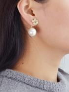 Romwe Vintage Pearl Earrings For Women