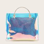 Romwe Iridescent & Glitter Detail Bag Sets 2pcs