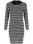 Romwe High Neck Striped Sheath Dress
