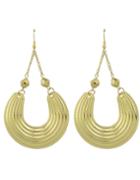 Romwe Aulic Style Gold Plated Drop Big Earrings