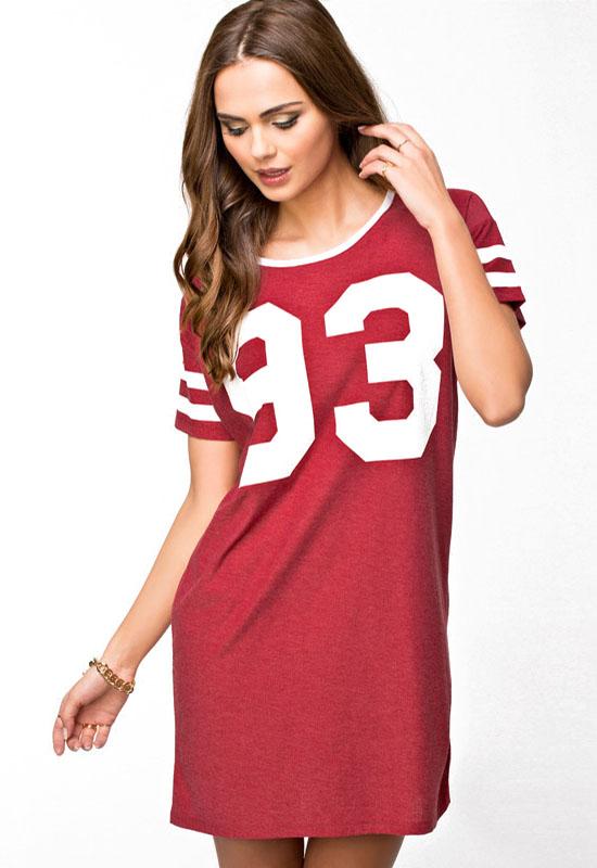 Romwe 93 Print Loose Long T-shirt