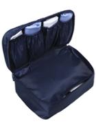 Romwe Navy Zipper Multifunctional Wash Bag