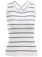 Romwe Striped Knit Slim Tank Top