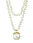 Romwe Multilayers White Pearl Necklace