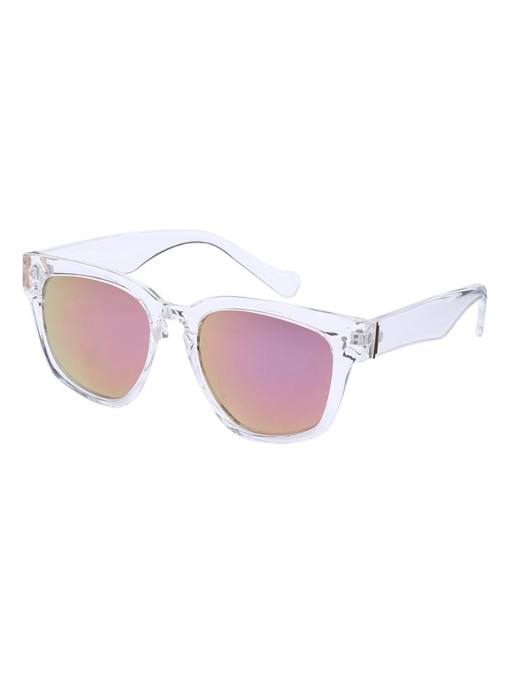 Romwe Rose Gold Oversized Square Sunglasses