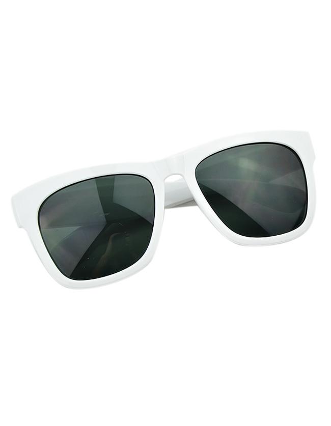Romwe Square Shape White Sunglasses For Women