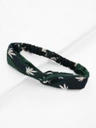 Romwe Maple Leaf Twist Headband