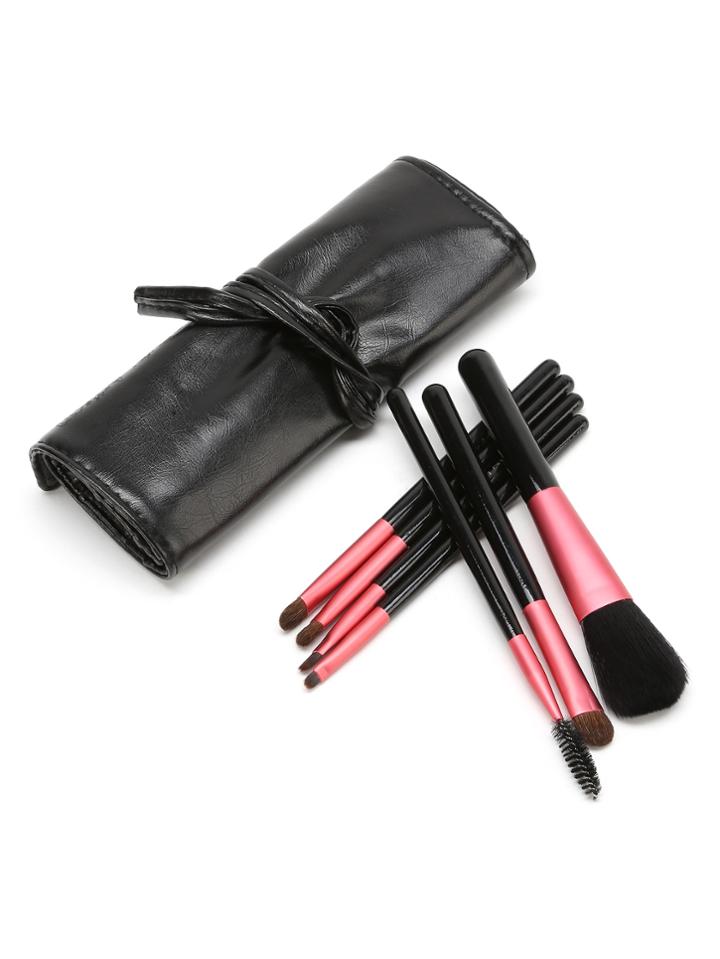 Romwe Professional Makeup Brush Set With Pu Bag