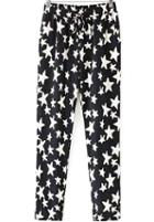 Romwe Drawstring Star Print Pant