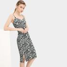 Romwe Leopard Print Split Cami Dress