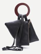 Romwe Black Clutch Bag Set With Strap