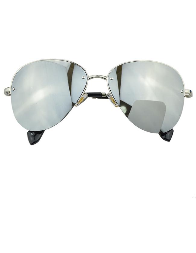 Romwe Silver Pilot Women Sunglasses