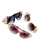 Romwe Cute Flower Women Sunglasses