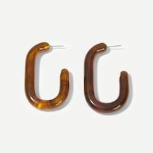 Romwe Quarter Cut Hoop Earrings