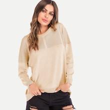 Romwe Cut Out Solid Jumper