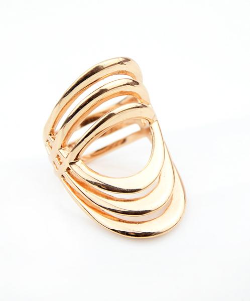 Romwe Golden Binding Ring