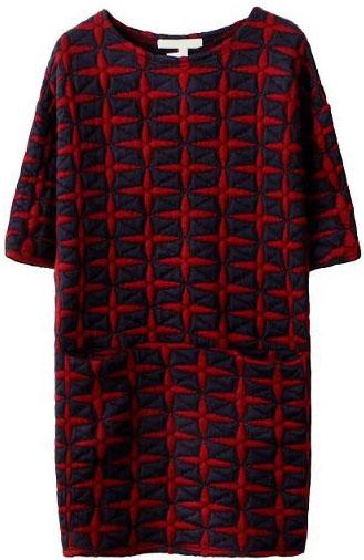 Romwe Stars Pattern Pockets Dress