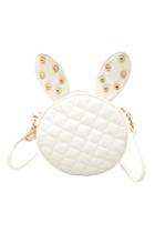 Romwe Rivets Embellished Two Ears Pu Bag