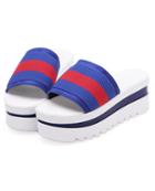 Romwe Blue Heavy-bottomed Sandals