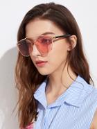 Romwe Top Bar Flat Lens Sunglasses