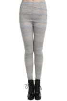 Romwe Romwe Retro Layered Light-gray Lace Leggings