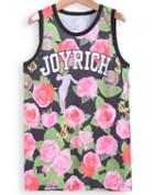 Romwe Rose Joyrich Print Vest