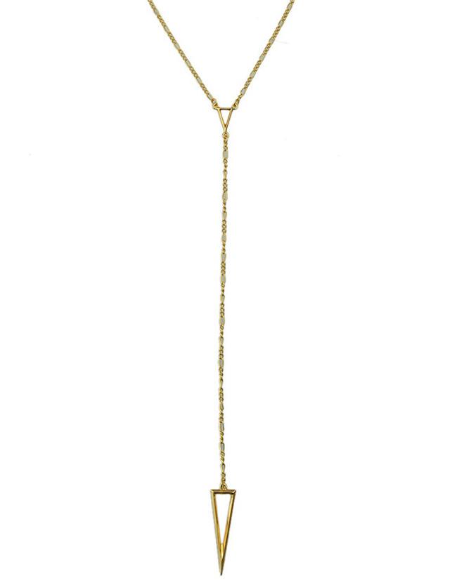 Romwe Gold Long Chain Necklace