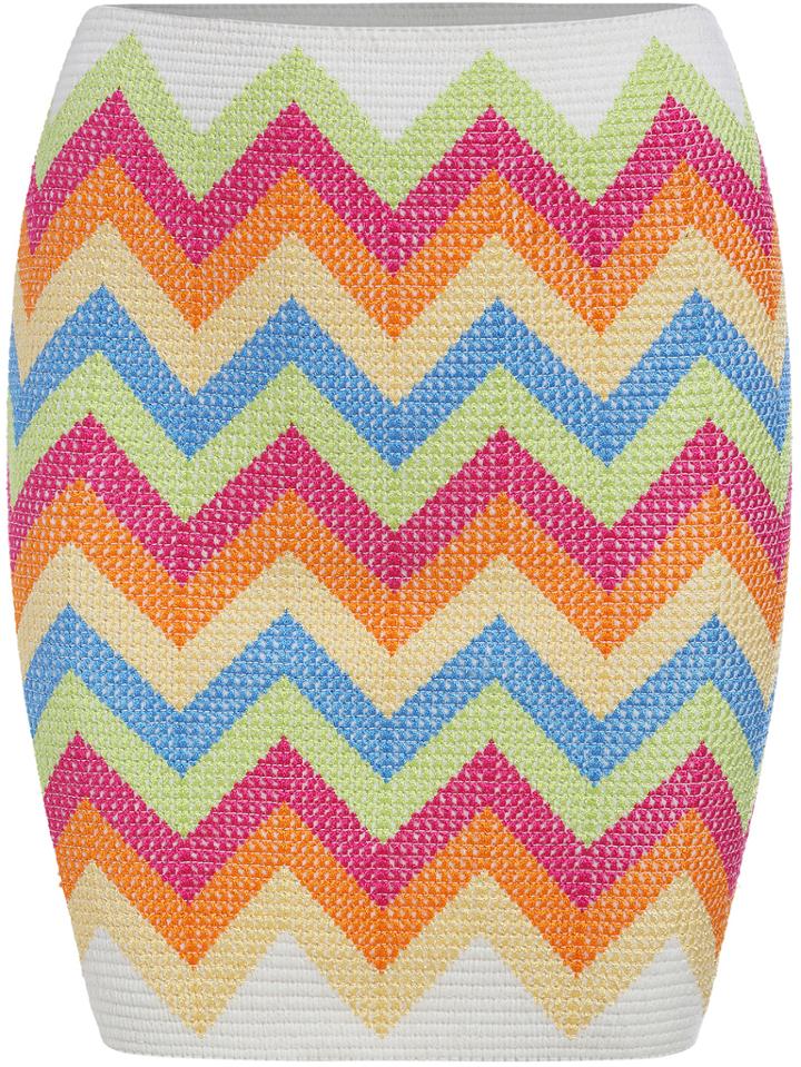 Romwe Zigzag Bodycon Skirt