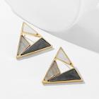 Romwe Color-block Triangle Shaped Stud Earrings 1pair