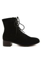 Romwe Romwe Self-tie Shoelace Sheer Black Short Boots