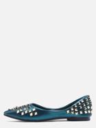 Romwe Studded Pointed Toe Flats