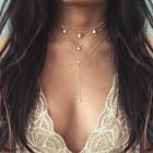 Romwe Star Detail Lariats Layered Necklace