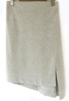 Romwe Split Asymmetrical Grey Skirt