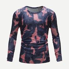 Romwe Guys Random Print Skinny Tee
