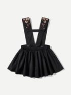 Romwe Embroidered Applique Skirt