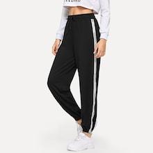 Romwe Tape Panel Pants