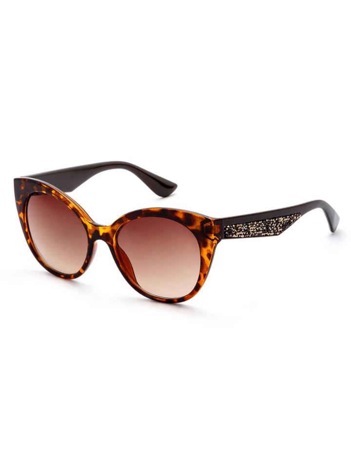 Romwe Leopard Frame Cat Eye Sunglasses